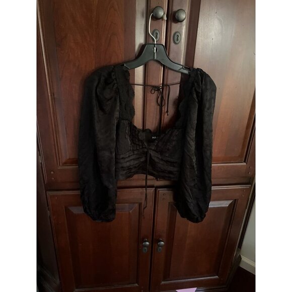 For Love & Lemons Liz Long Sleeve Corset Top in Black size XS NWOT $160 - Picture 6 of 6
